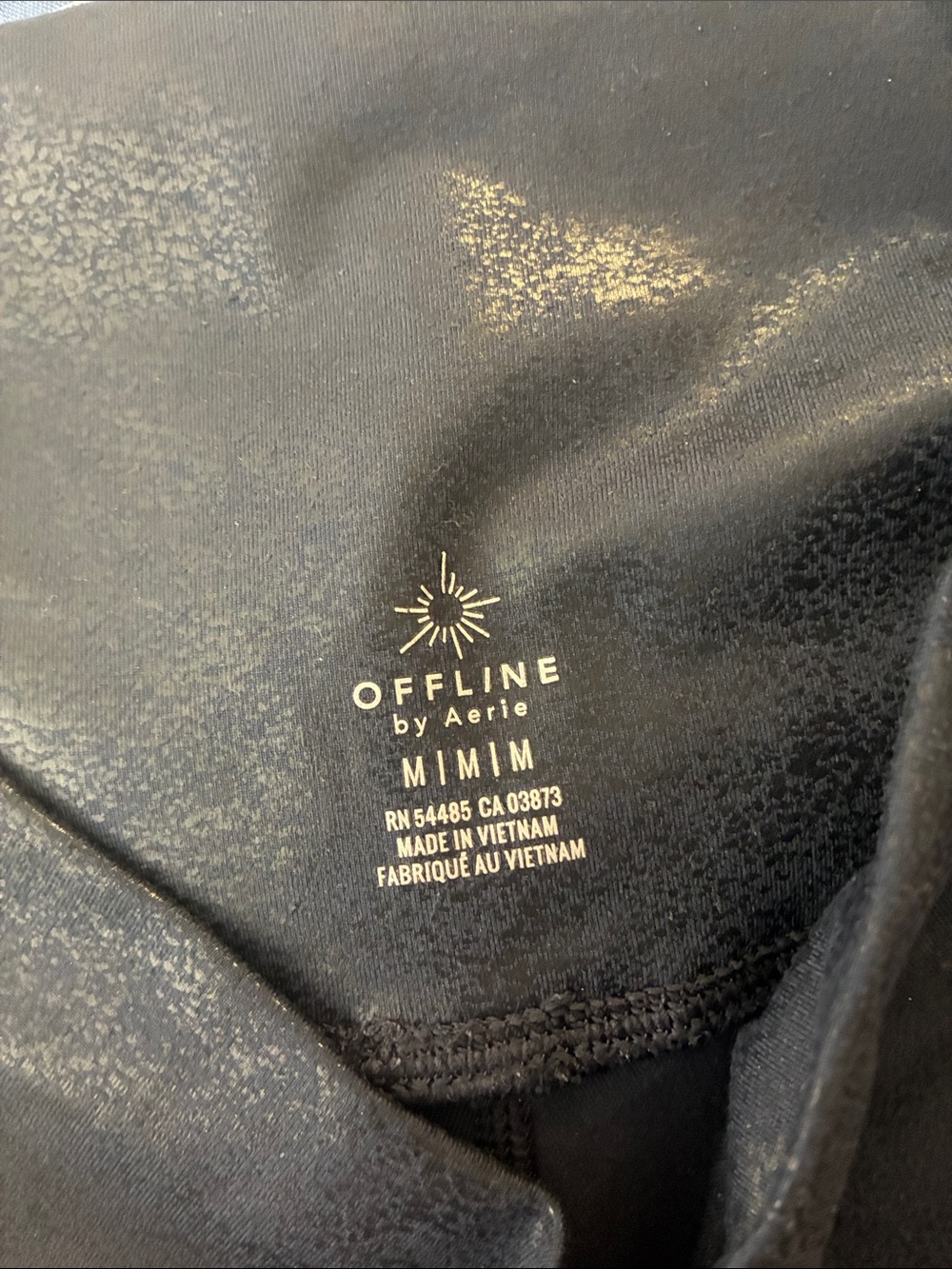 Offline by Aerie The Hugger Crackle Navy Blue Leggings Crop Ankle Like New Mediu - Picture 6 of 7